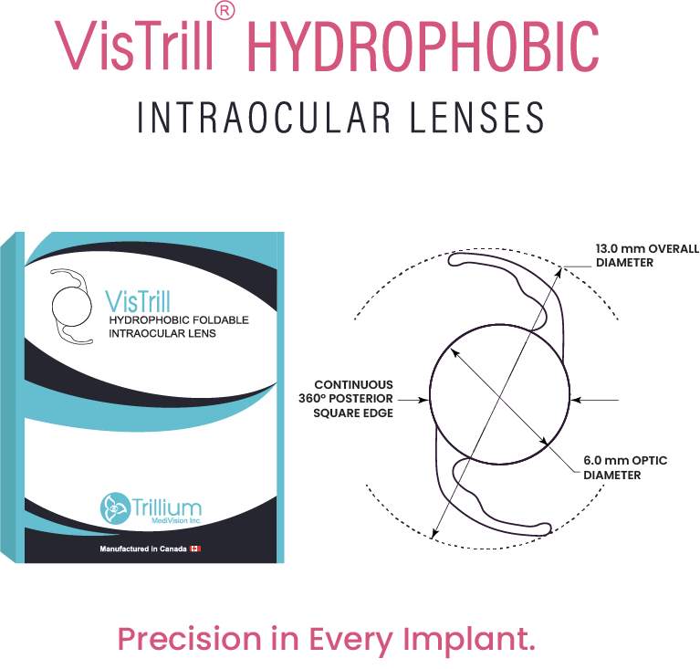 VisTrill Hydrophobic intraocular lens
